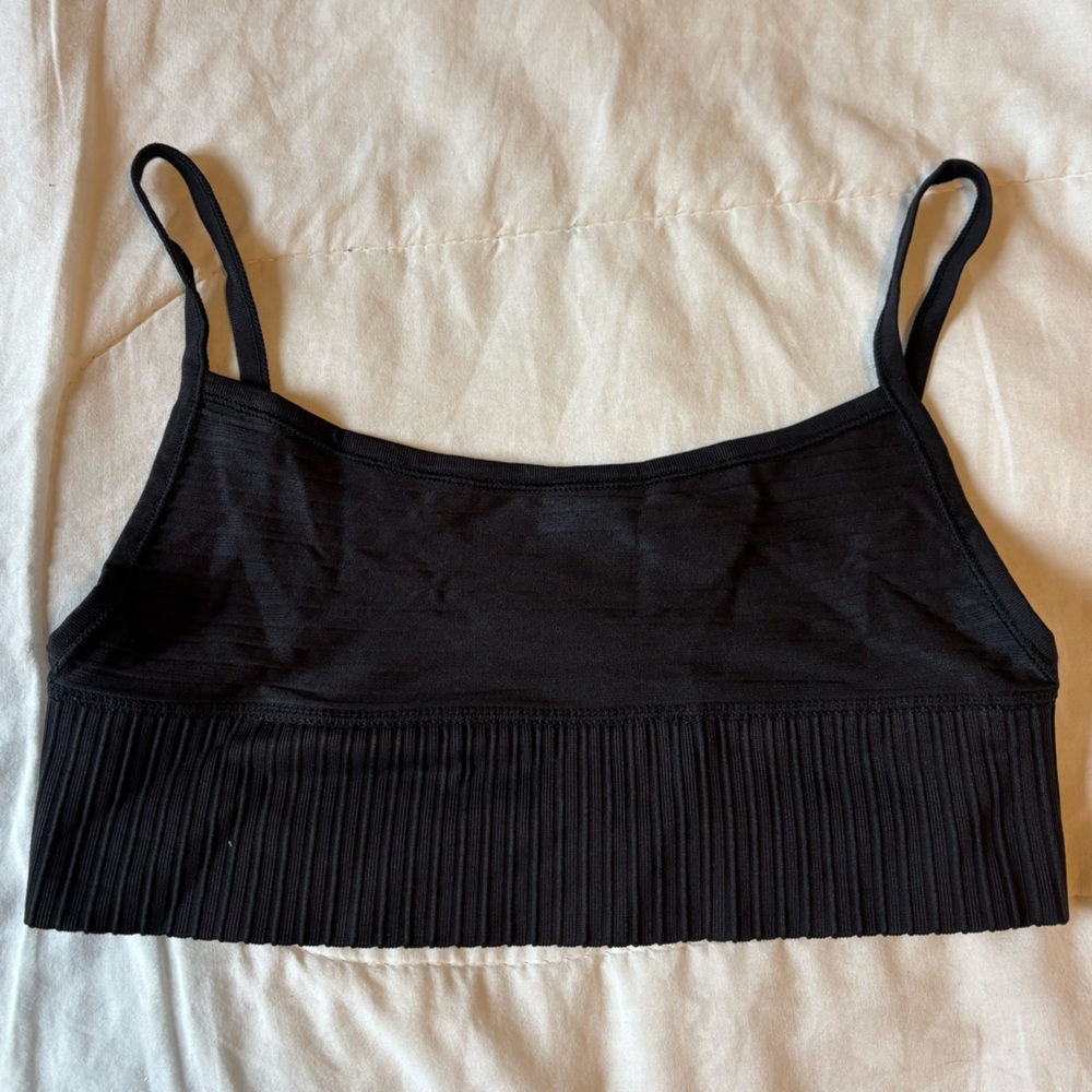Urban Outfitters Black Ribbed Band Bralette